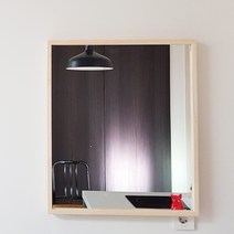 우드리퍼블릭 침실 화장대 인테리어 원목 벽거울 대형 650 x 550 mm, 편백나무 히노끼