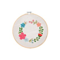 에이엘비 이지 자수 키트 꽃리스 20cm n85, 남여공용