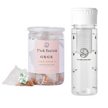 티톡티톡 쏙쏙티 호박팥차 2g x 30p + 챌린지 티백 보틀 500ml, 1세트, 1개