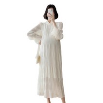 민성컴퍼니 임산부 쉬폰 플리츠 원피스