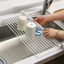 모노톤 실리콘 롤식기건조대 화이트
