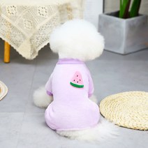 랜보어 반려동물 후르츠 보들 극세사 올인원, 퍼플