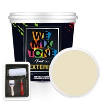 WEMIXTONE 외부용 EXTERIOR 페인트 3L + 붓 + 로울러 + 트레이 세트, WMT0481P01(페인트)