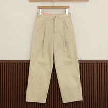 큐니걸스 여성용 155 Line 포켓핀턱 와이드치노팬츠