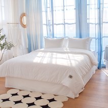 그래이불 고밀도 수피마 코튼 100수 부드러운 간절기 여름 호텔 알러지 차렵이불 + 패드 + 베개커버 2p LK