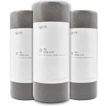 예밀 뜯어쓰는 일회용 수세미 롤형 60p, 그레이, 3개
