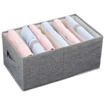하늬통상 패브릭 특대형 6칸 의류 정리함, 1개, 그레이