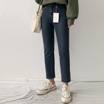 에이와비 여성용 예쁘진 리얼 데님 일자 팬츠 ver 시크릿밴딩