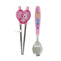 르번 캐치티니핑2 스푼 양손 교정 젓가락 세트, 혼합색상, 스푼 + 젓가락