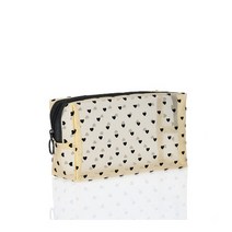 하트 패턴 메쉬 반투명 파우치