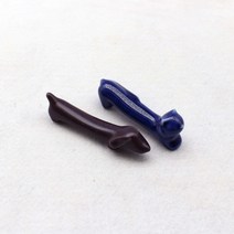 달소금 핸드메이드 도자기 개냥이 수저받침 댕댕이 + 야옹이 세트, 딥퍼플 무광(댕댕이), 블루 유광(야옹이), 1세트