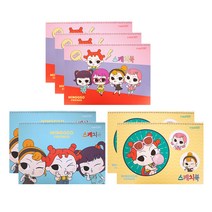 밍꼬발랄 스케치북 랜덤발송 7p, 18매
