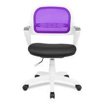 체어포커스 알라딘 메쉬 회전 의자 AL360-WH, 화이트(바디), 투톤바이올렛(의자)