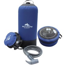 KNPD야외 캠핑용 샤워기 샤워팩 세차호스, 블루, 1개