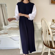 보리맘 골지 블라우스 배색 빅사이즈 원피스 임부복 a757