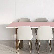 어나더 양면 가죽 방수 사각 식탁보, 75 x 140 cm, 핑크 + 진핑크