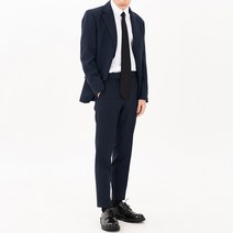 로우댓 남성용 텐션 투버튼 자켓 + 벨트 슬랙스 정장세트