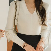 어썸풀 여성용 디버 슬림 브이 니트