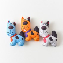 카르노코리아 반려동물 퍼피 삑삑이 봉제인형 14 x 20 cm, 랜덤발송, 3개