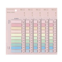 오트라 스티키 노트 분류 체크 점착메모지, 스퀘어 - 풀파스텔, 5개