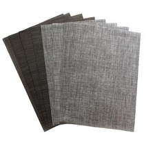 키친구 플레이팅 PVC 식탁매트 2종 x 4p, 그레이, 블랙, 45 x 30 cm