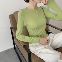 포플러앤씨 여성용 제이퍼 긴팔 티셔츠