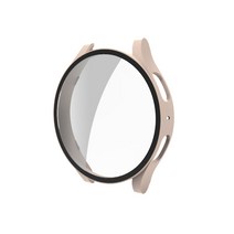 스냅케이스 링비츠 갤럭시워치 5 4 호환 강화유리 필름 케이스 40mm, 샌드핑크