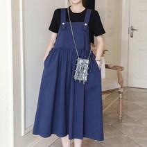 팝팝 서스펜더 출산웨어 임산부 멜빵 원피스