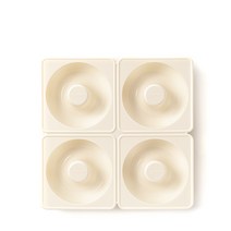 실리만 실리콘 도넛몰드 빵틀 4구 WSK5631 17.5 x 17.5 x 2.65 cm, 1개, 크림베이지