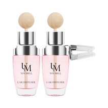 유멜 시그니처 차량용 디퓨저 20ml x 2p + 나무봉 2p + 벤트클립 2p 세트, 1세트, 피치코튼