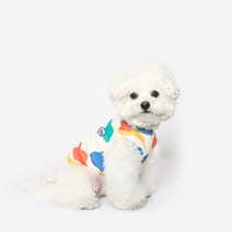 투스투스 밀크 티셔츠 강아지 민소매 여름옷, 혼합색상