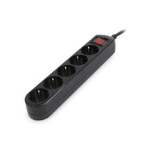 파워존 메인 일반 안전 멀티탭 5구 블랙 16A MG550B, 1개, 5m