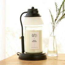 에인디 국내산 타이머 캔들워머 + 소이캔들 750g 세트, 블랙(캔들워머), 화이트웨딩(소이캔들)