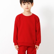 키즈크루 아동용 무지 기모 맨투맨