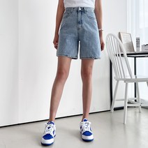 세컨그라운드 여성용 쿨 데님 숏 팬츠