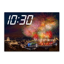 LED 시계 캔버스 프린팅 액자 A3, 옵션21
