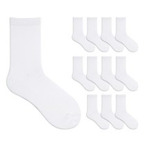 예투 남성용 큰발사이즈 베이직 중목양말 12족 세트