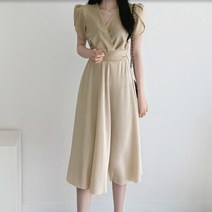 슈가펀 티푸네 르망 셔링랩 원피스