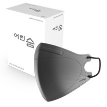 어린숨 엣지 컬러마스크 대형 새부리형, 30개입, 1개, 메탈그레이