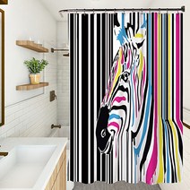 마켓에이 유니크 에니멀픽쳐 샤워커튼 YL002 180 x 180 cm, 1개, 멀티(혼합)컬러