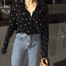 어썸풀 셀린 도트 블라우스