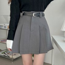 슈가펀 벨트 set 모델소장 이중핀턱 스커트