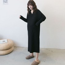 루즈 니트 임산부 원피스