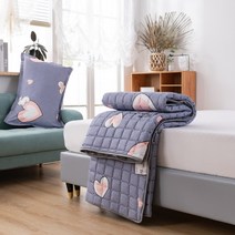 빈테리어 포근한 누빔 패터너블 침대 패드, 하트