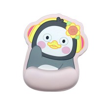 베이비 펭수 손목보호 젤 쿠션 마우스패드, PINK, 1개