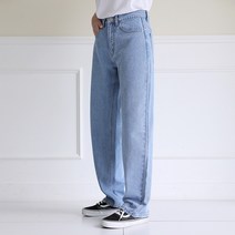 여성용 빼빼 데일리 워싱 롱 와이드 데님 팬츠