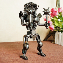 탑시가 TCR 인테리어 소품 금속 공예 로봇모형 오브제, Y36(블랙)