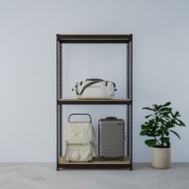 스피드랙 조립식 철제 앵글 선반 3단, 블랙