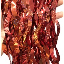 셀레네 시미터 웨이브 레인 커튼 1m X 2m 2p, 레드, 1개