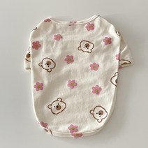 바이담수미 강아지 꼬곰 티셔츠, 크림